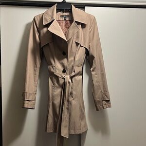 Via Spiga Beige Trench Rain Coat with Tie Belt